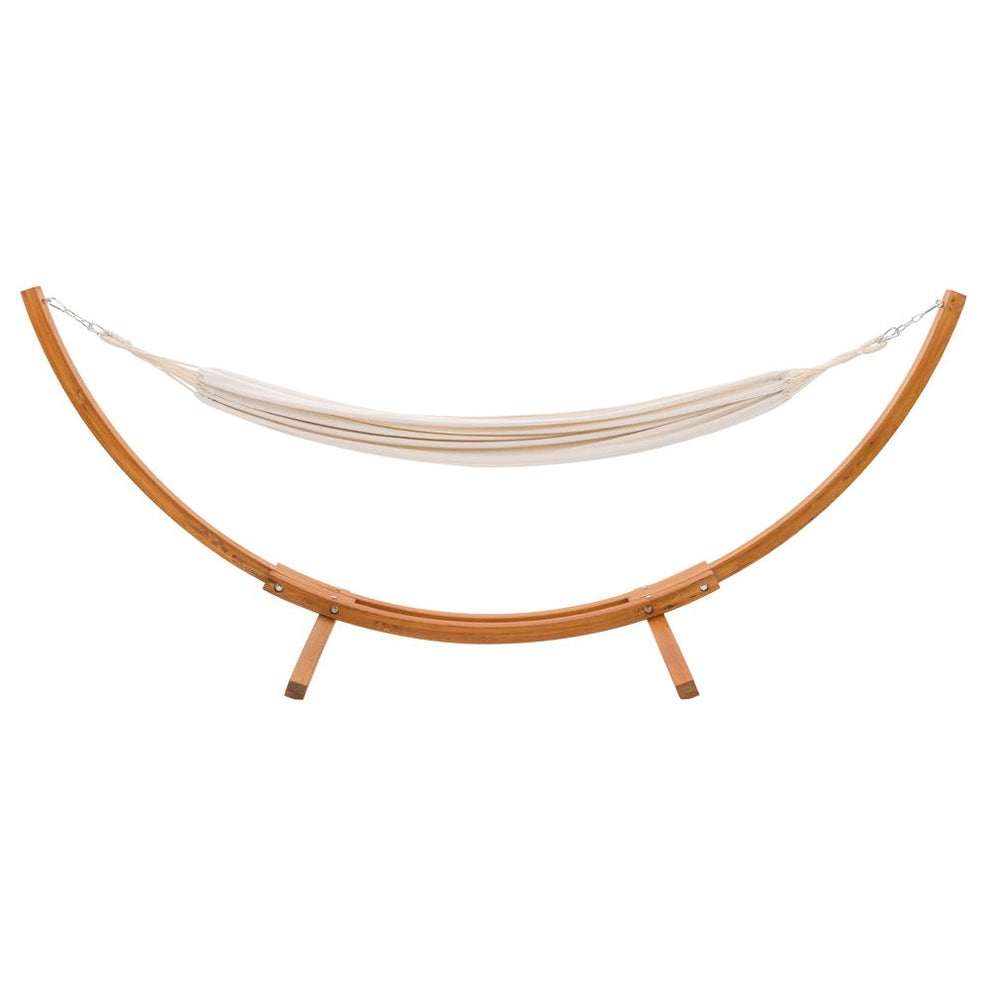 CorLiving Wood Frame Free Standing Sling Hammock in Beige by CorLiving | Outdoor Porch Swings | Modishstore - 7