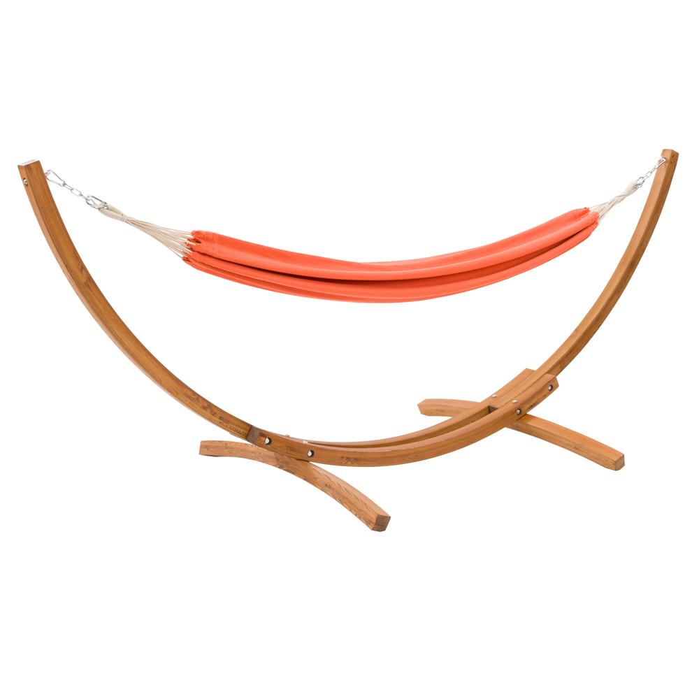 CorLiving Wood Frame Free Standing Sling Hammock in Orange By CorLiving | Outdoor Porch Swings | Modishstore - 6