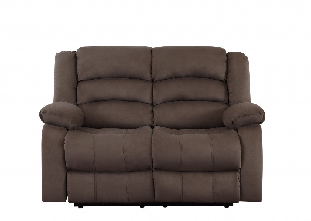 40" Contemporary Brown Fabric Loveseat By Homeroots | Loveseats | Modishstore