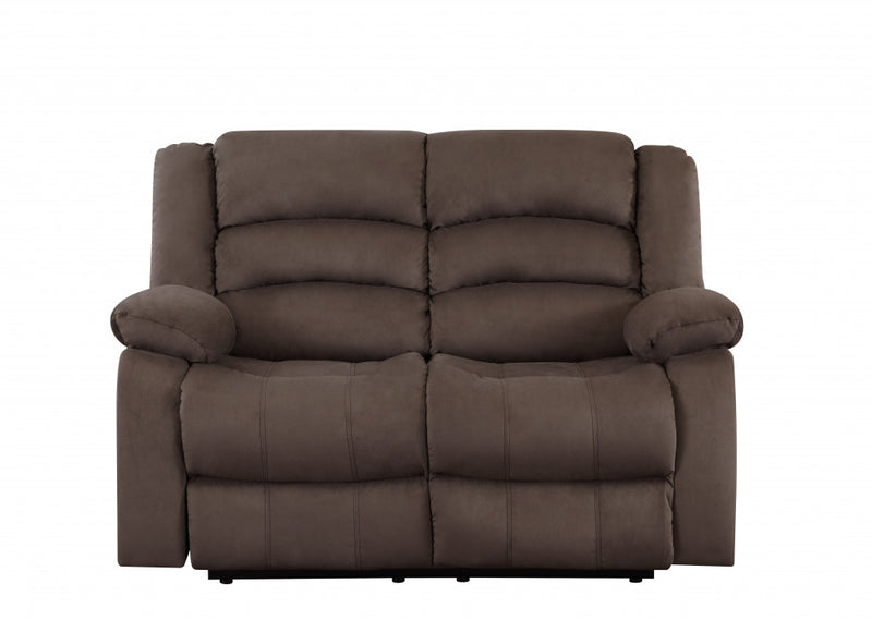 40" Contemporary Brown Fabric Loveseat By Homeroots | Loveseats | Modishstore