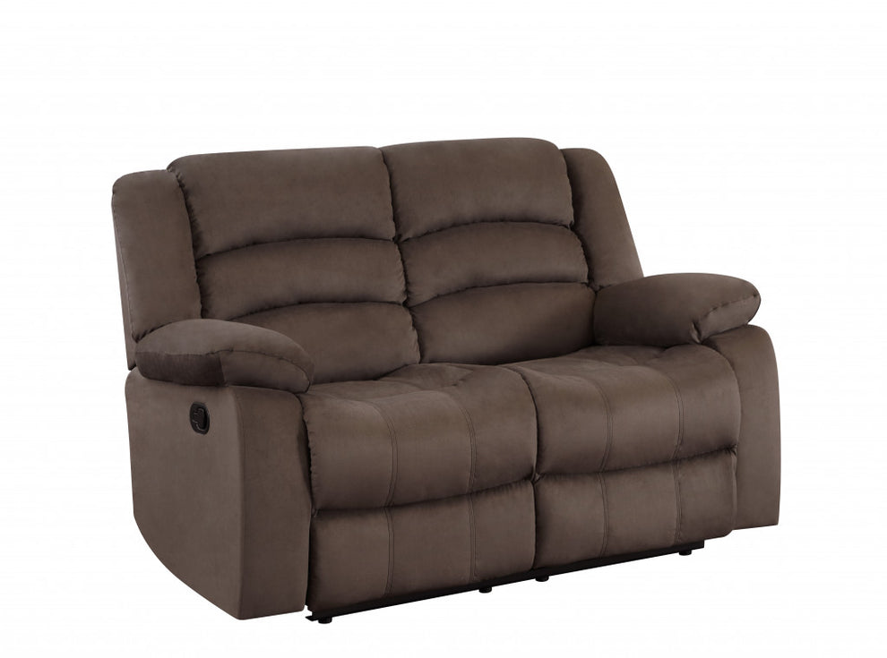 40" Contemporary Brown Fabric Loveseat By Homeroots | Loveseats | Modishstore - 2