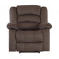 40" Contemporary Brown Fabric Chair By Homeroots | Recliners | Modishstore