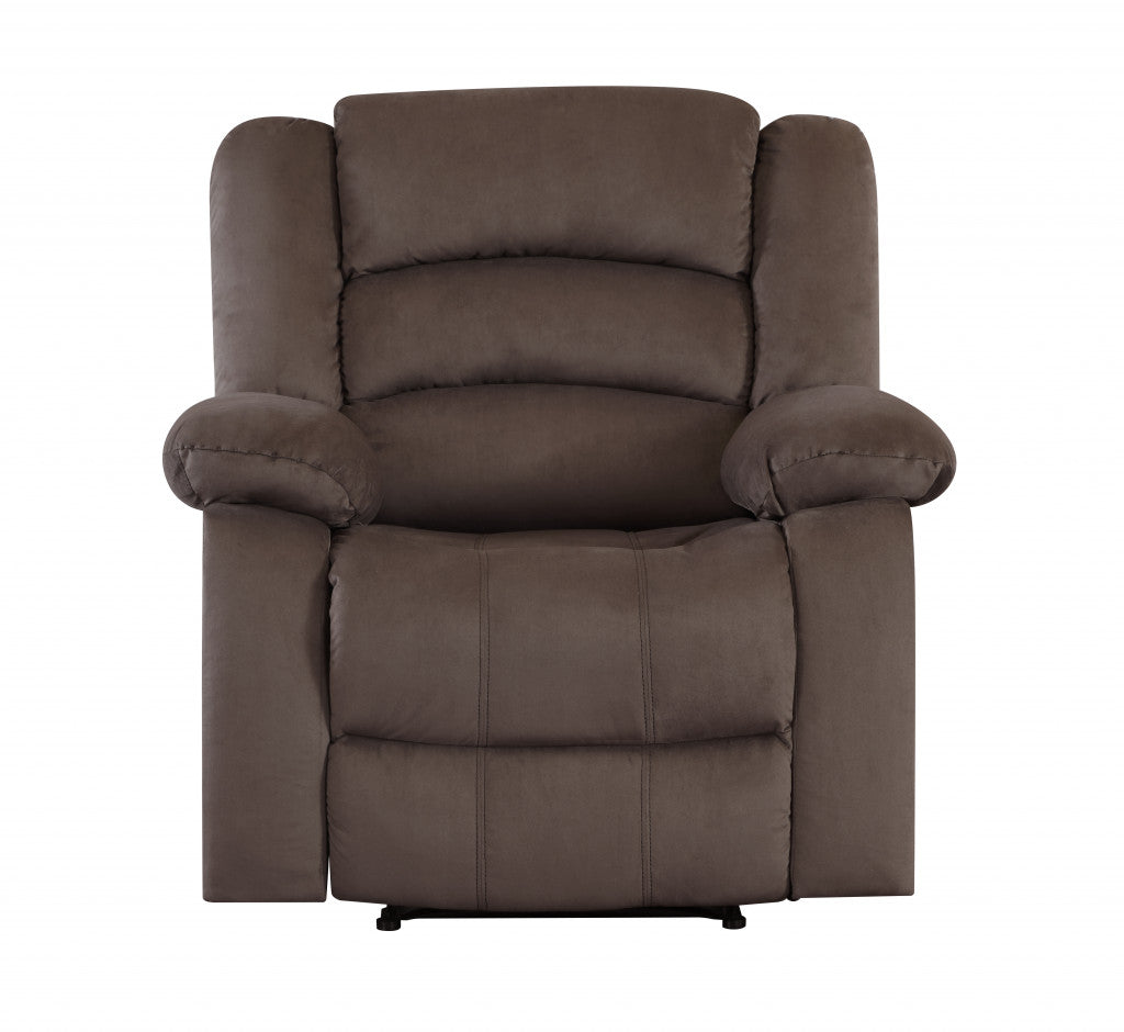 40" Contemporary Brown Fabric Chair By Homeroots | Recliners | Modishstore