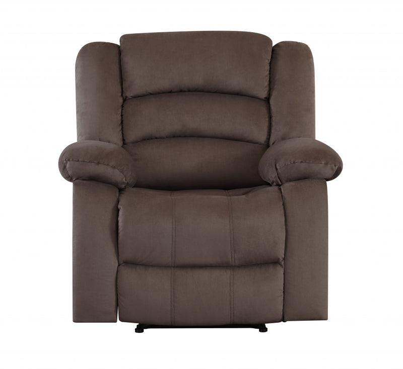 40" Contemporary Brown Fabric Chair By Homeroots | Recliners | Modishstore