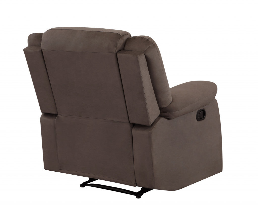40" Contemporary Brown Fabric Chair By Homeroots | Recliners | Modishstore - 3