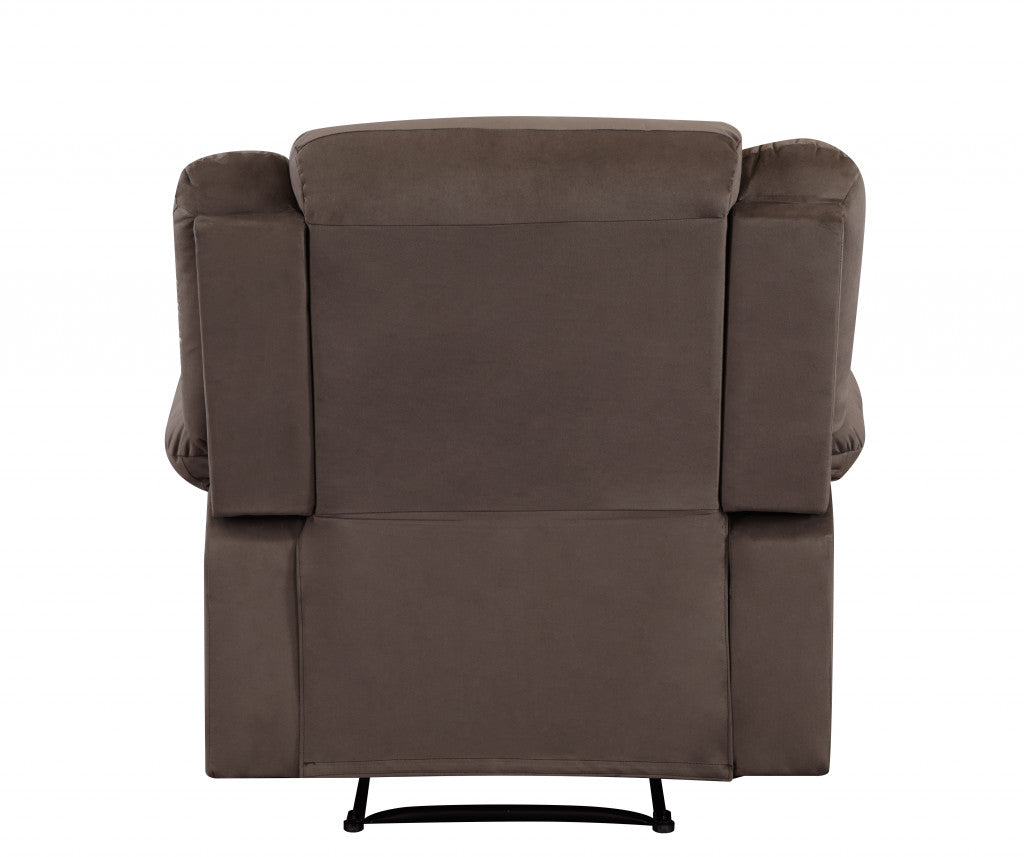 40" Contemporary Brown Fabric Chair By Homeroots | Chairs & Recliners | Modishstore - 4