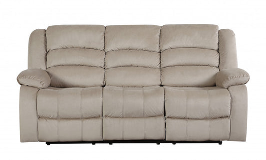 40" Contemporary Beige Fabric Sofa By Homeroots | Sofas | Modishstore