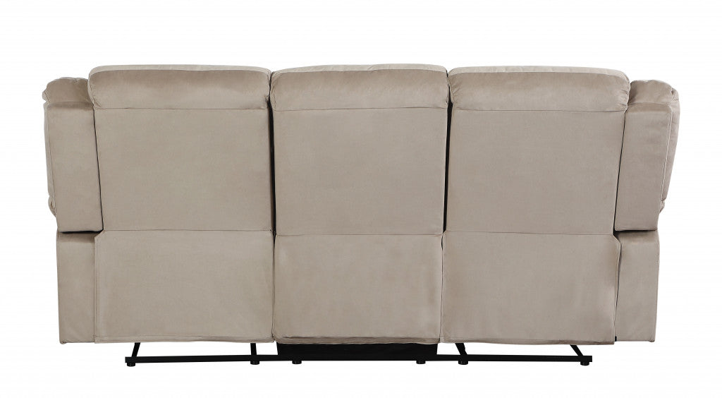 40" Contemporary Beige Fabric Sofa By Homeroots | Sofas | Modishstore - 3