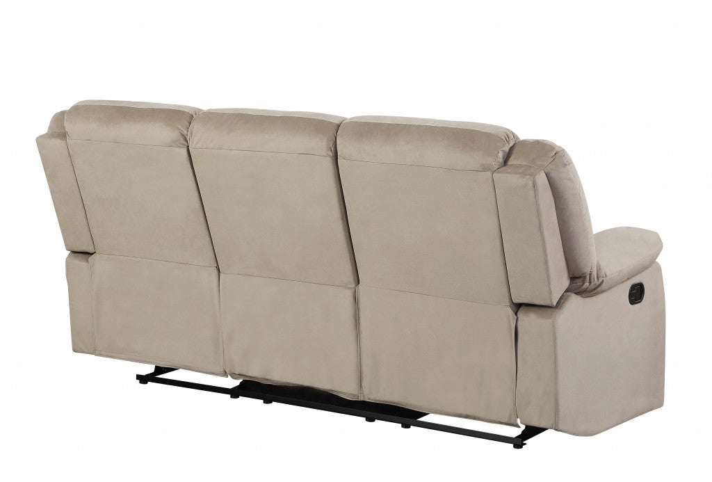 40" Contemporary Beige Fabric Sofa By Homeroots | Sofas | Modishstore - 4