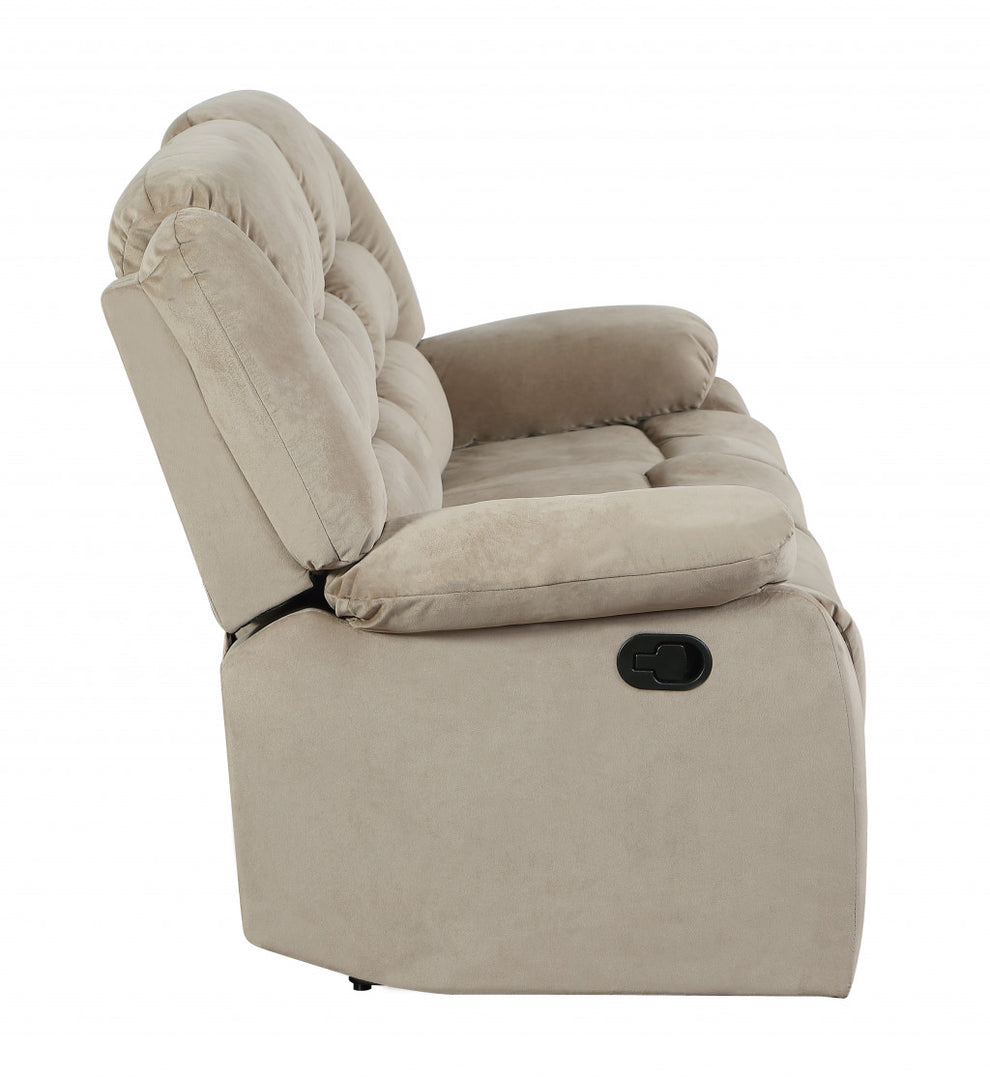 40" Contemporary Beige Fabric Sofa By Homeroots | Sofas | Modishstore - 5