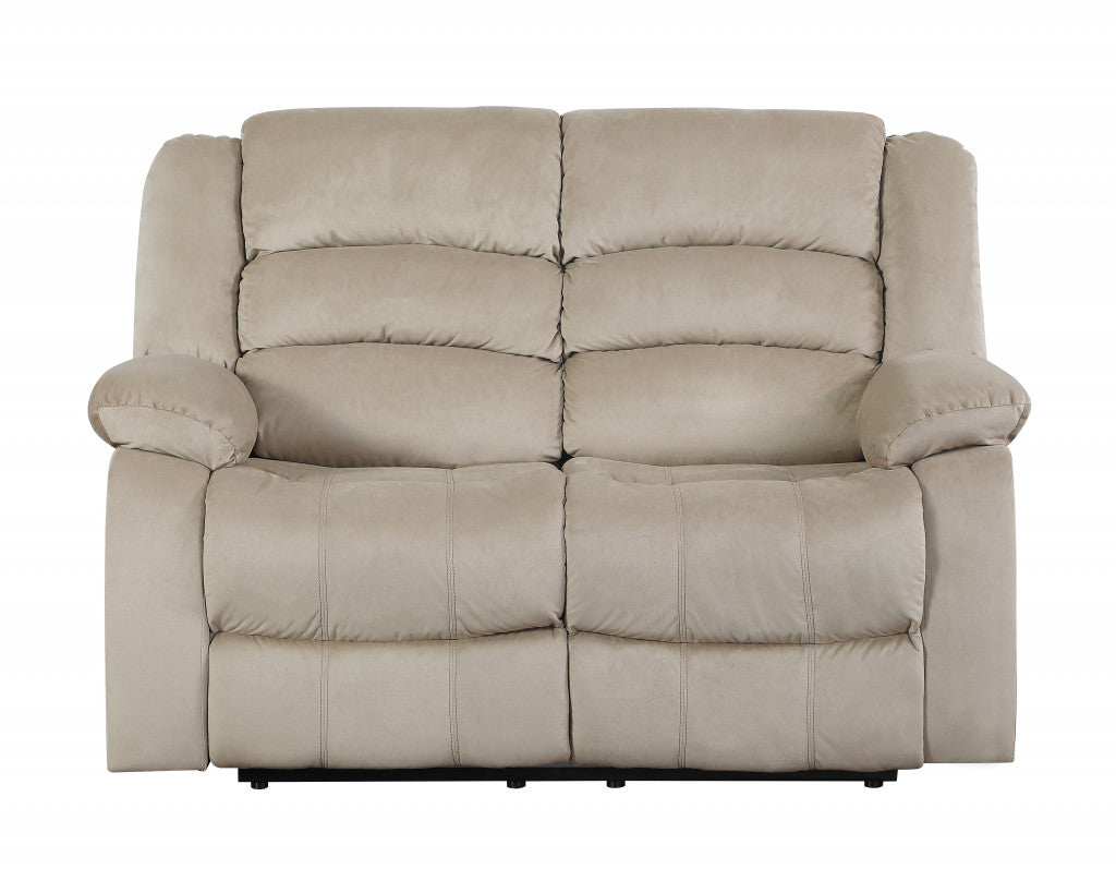 40" Contemporary Beige Fabric Loveseat By Homeroots | Loveseats | Modishstore