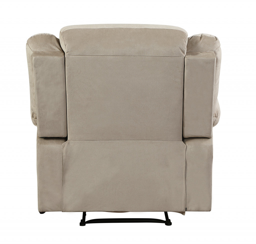 40" Contemporary Beige Fabric Chair By Homeroots | Recliners | Modishstore - 3