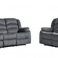 120" Contemporary Gray Fabric Sofa Set By Homeroots | Sofa Set | Modishstore