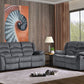 120" Contemporary Gray Fabric Sofa Set By Homeroots | Sofa Set | Modishstore - 2