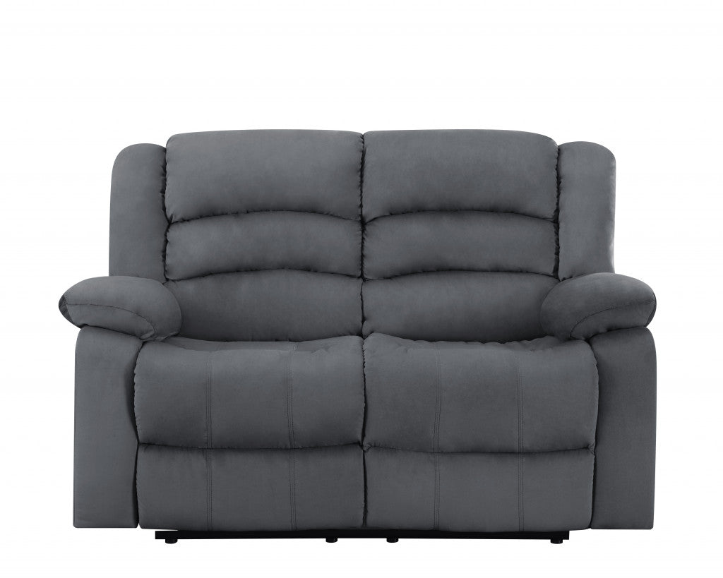 120" Contemporary Gray Fabric Sofa Set By Homeroots | Sofa Set | Modishstore - 4