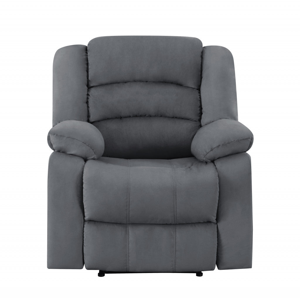 40" Contemporary Grey Fabric Chair By Homeroots | Recliners | Modishstore