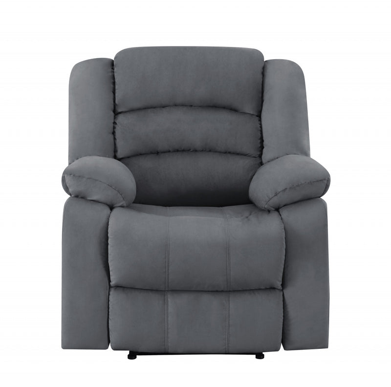 40" Contemporary Grey Fabric Chair By Homeroots | Recliners | Modishstore