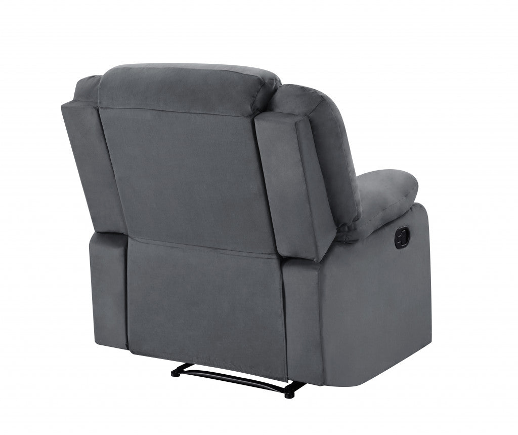 40" Contemporary Grey Fabric Chair By Homeroots | Recliners | Modishstore - 3