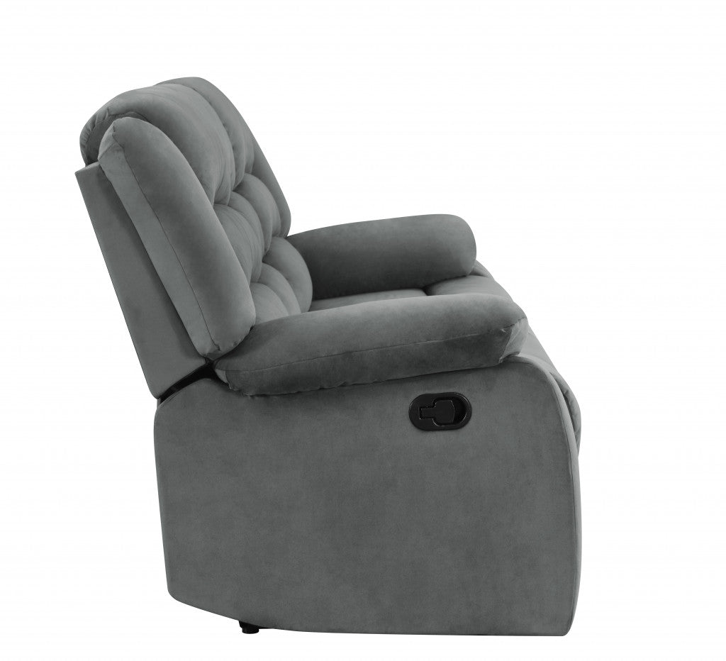 40" Contemporary Grey Fabric Chair By Homeroots | Chairs & Recliners | Modishstore - 5