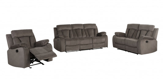 120" Modern Brow Fabric Sofa Set By Homeroots | Sofa Set | Modishstore