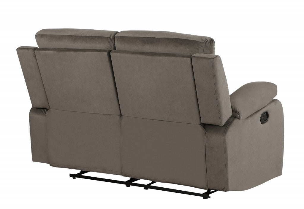 40" Modern Brown Fabric Loveseat By Homeroots | Recliners | Modishstore - 3