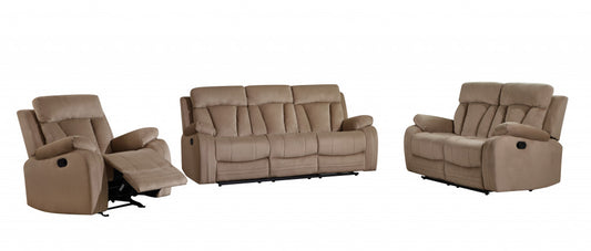 120" Modern Beige Fabric Sofa Set By Homeroots | Sofa Set | Modishstore