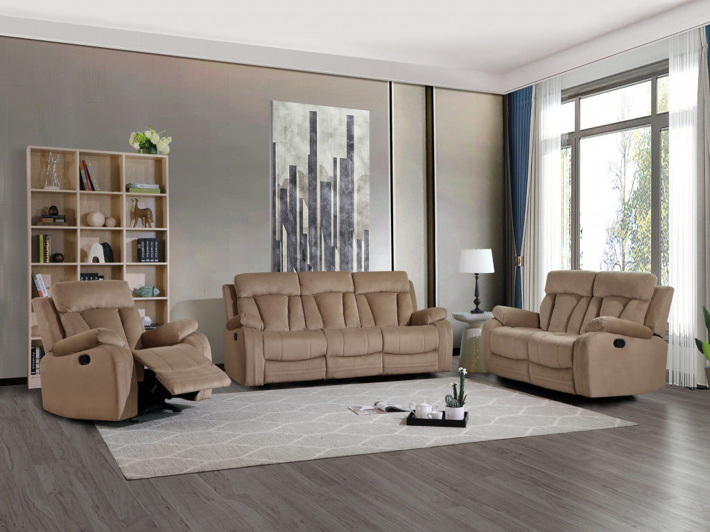120" Modern Beige Fabric Sofa Set By Homeroots | Sofa Set | Modishstore - 2