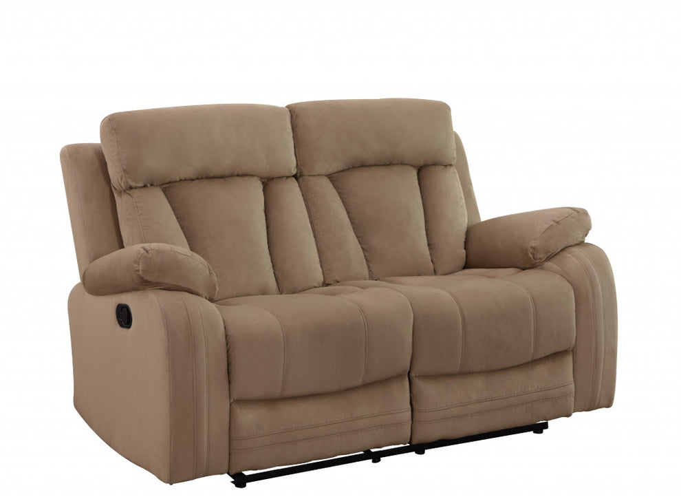 40" Modern Beige Fabric Loveseat By Homeroots | Sofas | Modishstore - 2