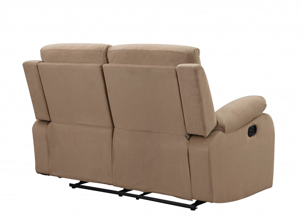 40" Modern Beige Fabric Loveseat By Homeroots | Sofas | Modishstore - 4