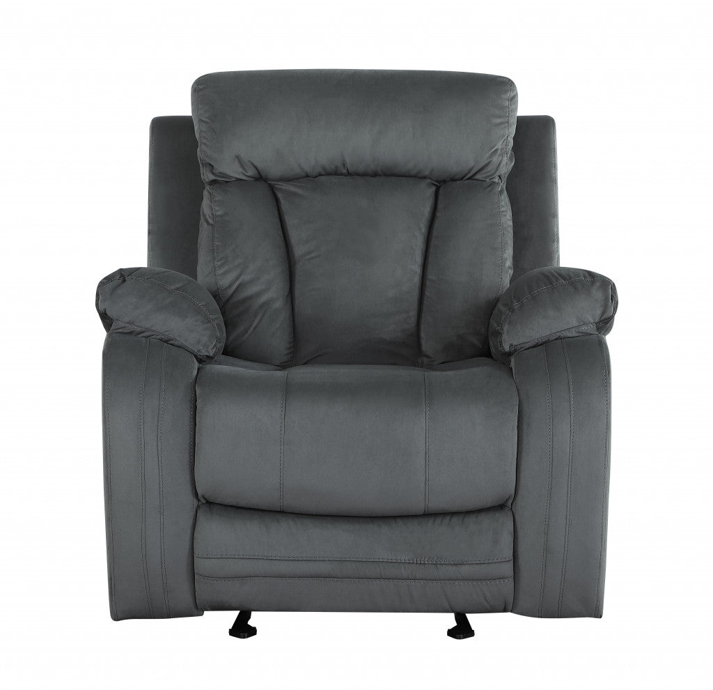 120" Modern Grey Fabric Sofa Set By Homeroots | Sofa Set | Modishstore - 3