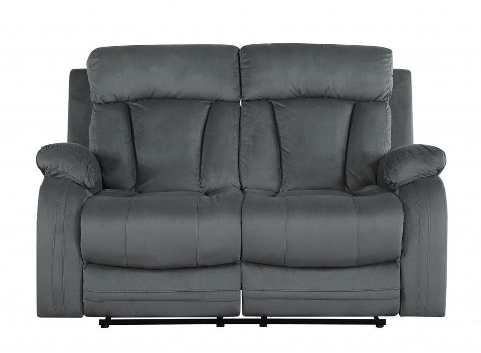 120" Modern Grey Fabric Sofa Set By Homeroots | Sofa Set | Modishstore - 4