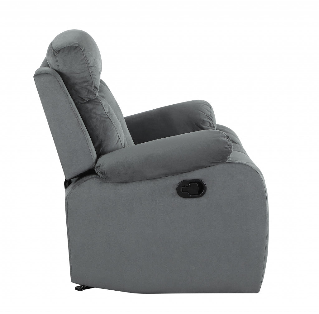 40" Modern Grey Fabric Chair By Homeroots | Chairs & Recliners | Modishstore - 5