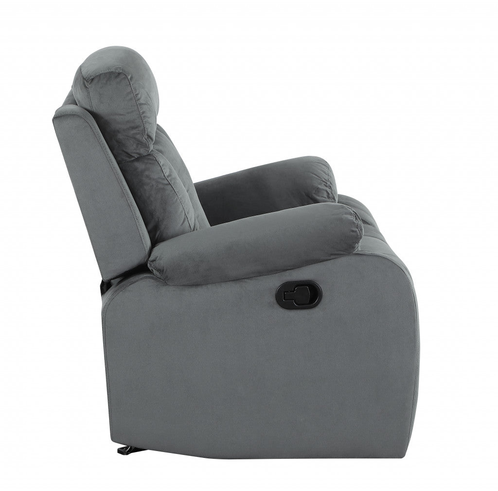 40" Modern Grey Fabric Chair By Homeroots | Recliners | Modishstore - 5