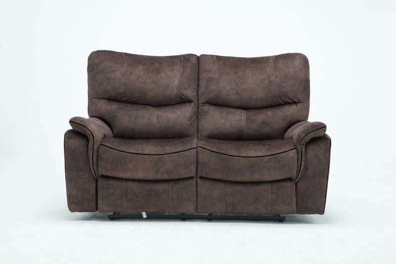 40" Elegant Dark Brown Fabric Loveseat By Homeroots | Loveseats | Modishstore