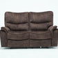 40" Elegant Dark Brown Fabric Loveseat By Homeroots | Loveseats | Modishstore - 3