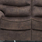 40" Elegant Dark Brown Fabric Loveseat By Homeroots | Loveseats | Modishstore - 5