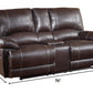 165" Stylish Brown Leather Couch Set By Homeroots | Sofa Set | Modishstore - 5