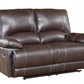 41" Stylish Brown Leather Loveseat By Homeroots | Loveseats | Modishstore