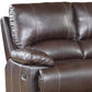 41" Stylish Brown Leather Loveseat By Homeroots | Loveseats | Modishstore - 2