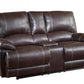41" Stylish Brown Leather Console Loveseat By Homeroots | Loveseats | Modishstore