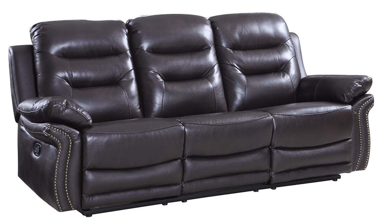 44" Comfortable Brown Leather Sofa By Homeroots | Sofas | Modishstore