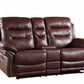 44" Comfortable Burgundy Leather Console Loveseat By Homeroots | Loveseats | Modishstore