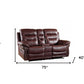 44" Comfortable Burgundy Leather Console Loveseat By Homeroots | Loveseats | Modishstore - 4