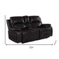 40" Classy Brown Leather Loveseat By Homeroots | Loveseats | Modishstore - 4