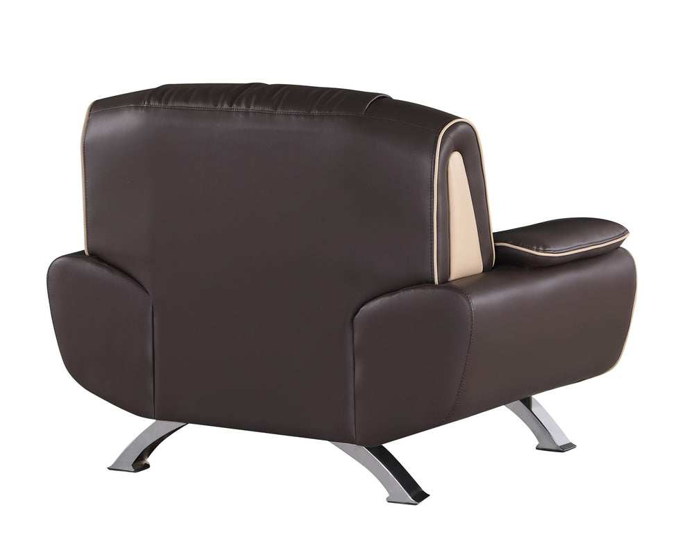 110" Sleek Brown Sofa Set By Homeroots | Sofa Set | Modishstore - 6
