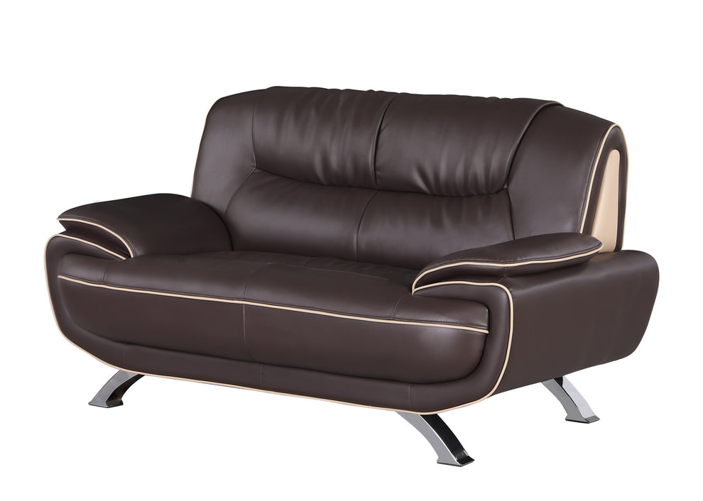 110" Sleek Brown Sofa Set By Homeroots | Sofa Set | Modishstore - 2