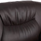47" Brown and Silver Leather Match Arm Chair By Homeroots | Armchairs | Modishstore - 8