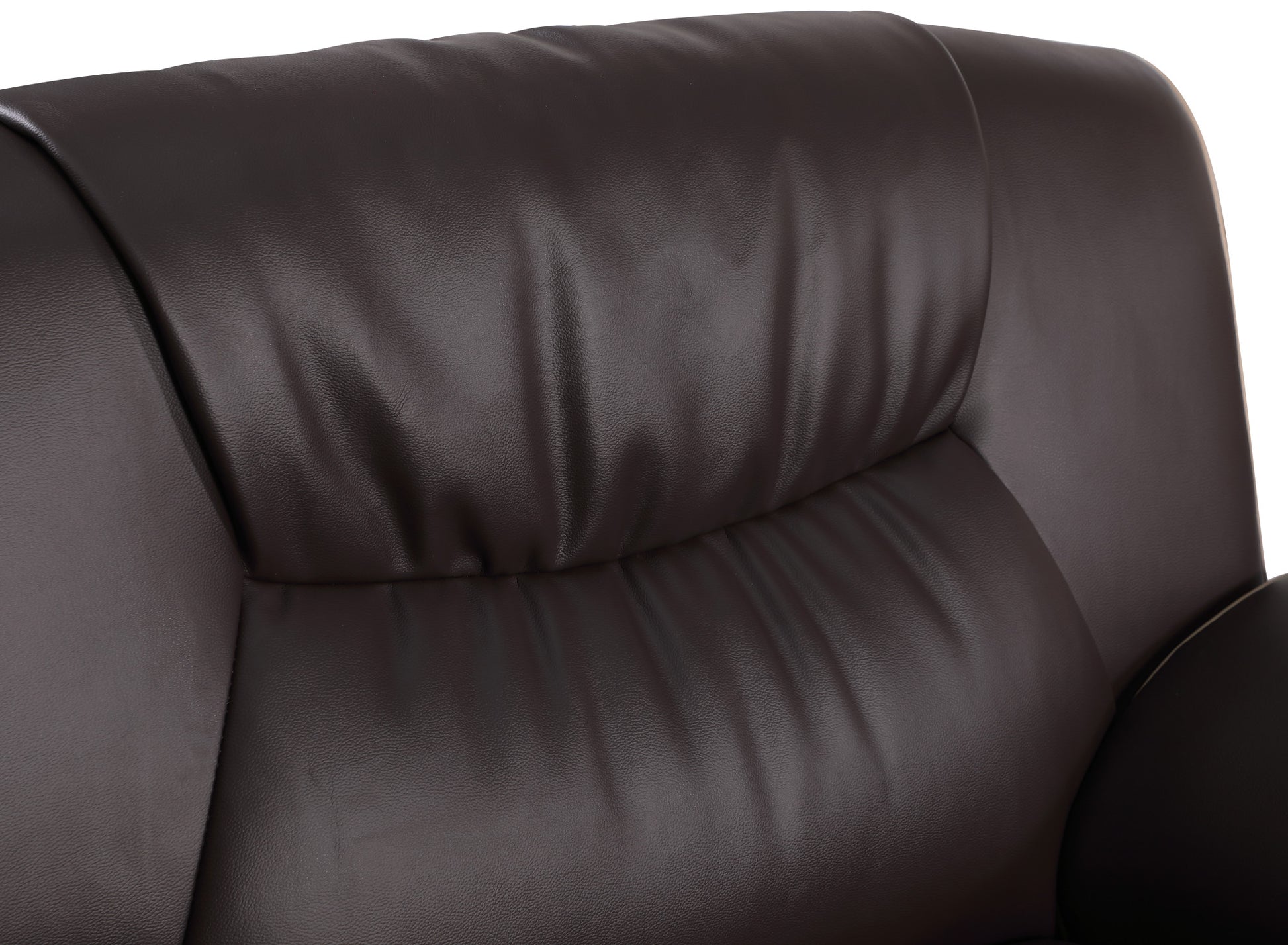 47" Brown and Silver Leather Match Arm Chair By Homeroots | Armchairs | Modishstore - 8