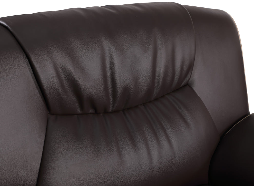 47" Brown and Silver Leather Match Arm Chair By Homeroots | Armchairs | Modishstore - 8