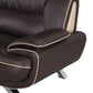 47" Brown and Silver Leather Match Arm Chair By Homeroots | Armchairs | Modishstore - 6